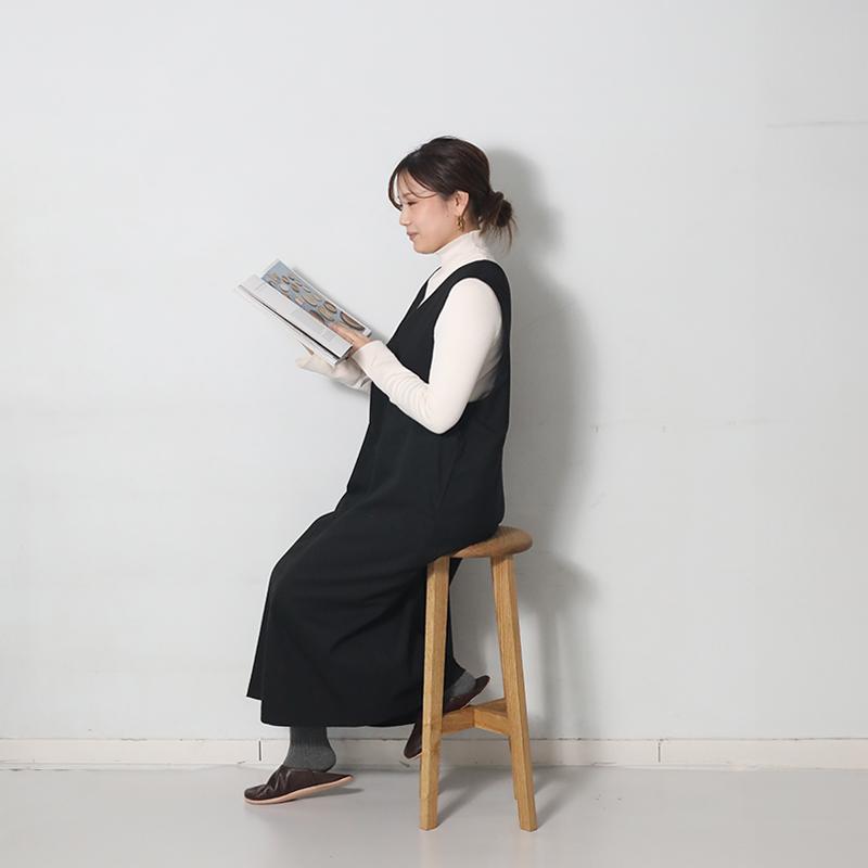 松野屋 丸椅子 大サイズ 高さ60cm タモ材 国産 インテリア 木製 木工