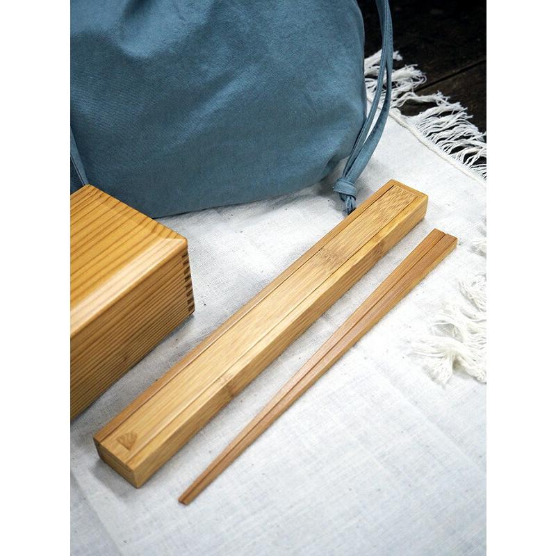 松野屋 スス竹箸と箸箱セット お弁当 ランチボックス 箸セット わっぱ