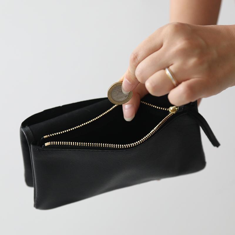 MARINEDAY MARINE DAY ゴートスキン 二つ折りウォレット DEFORE