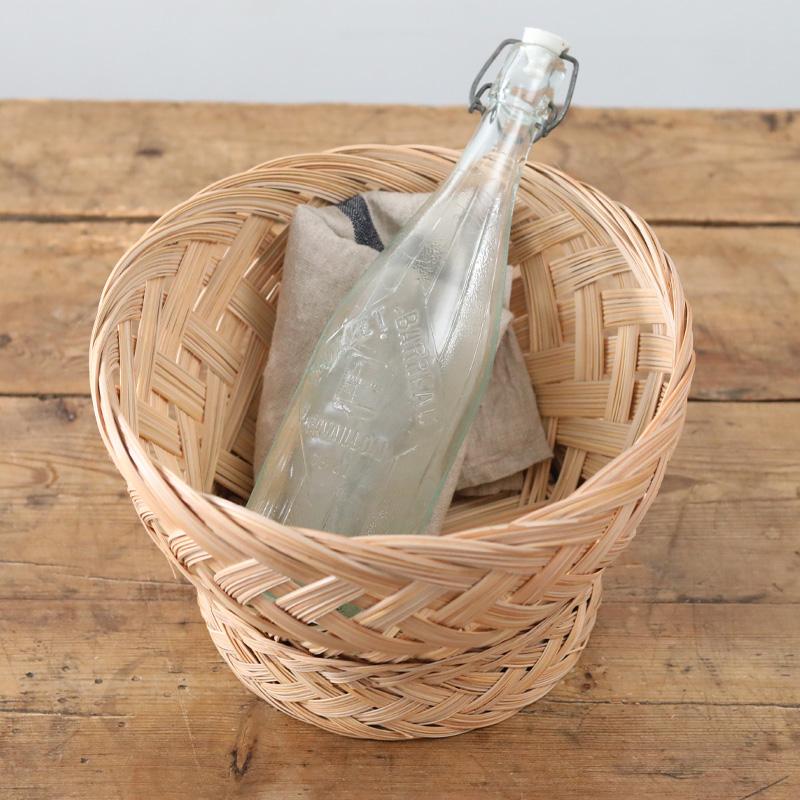 ニッパヤシ 深型バスケット 直径28cm 収納 かご バスケット インテリア