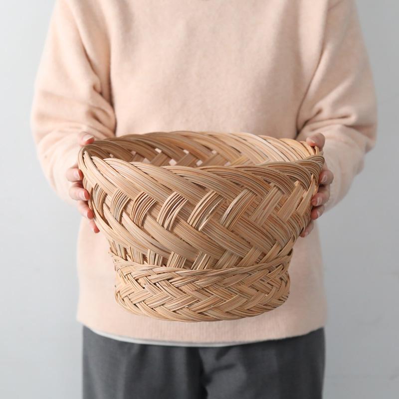 ニッパヤシ 深型バスケット 直径28cm 収納 かご バスケット インテリア