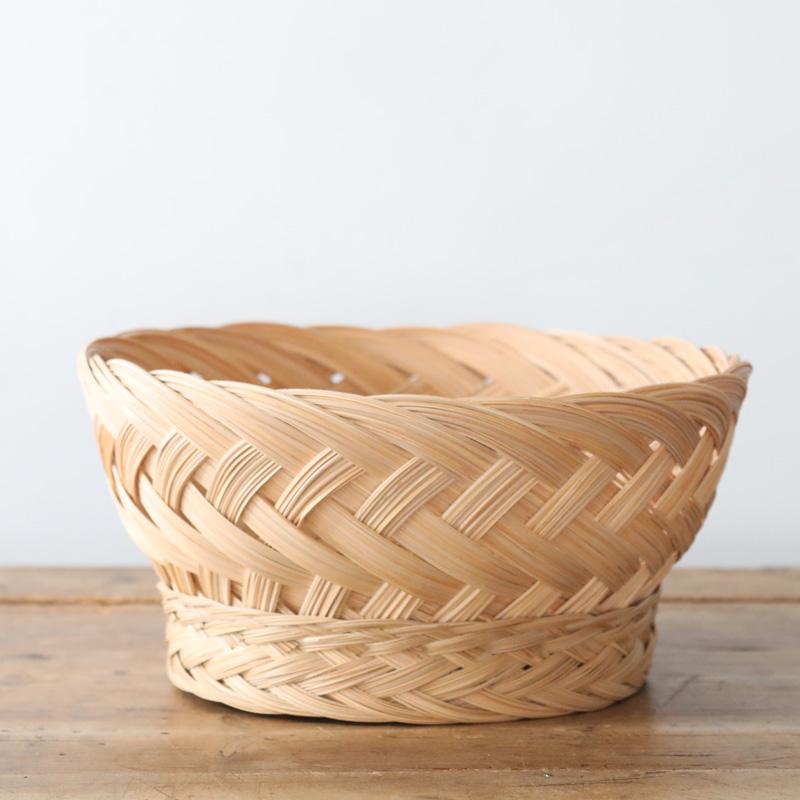 ニッパヤシ 深型バスケット 直径33cm 収納 かご バスケット インテリア
