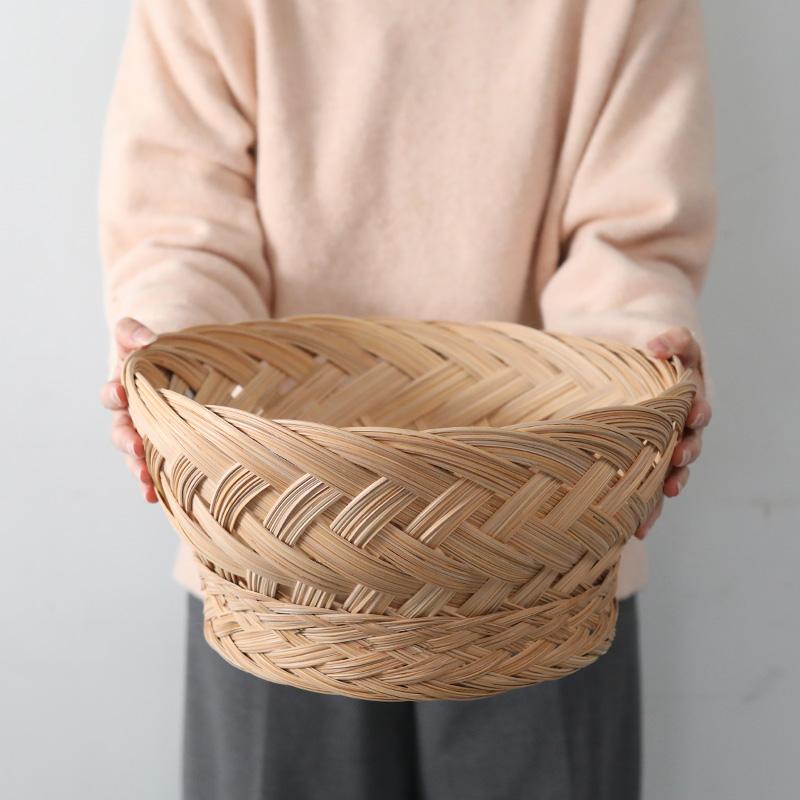 ニッパヤシ 深型バスケット 直径33cm 収納 かご バスケット インテリア