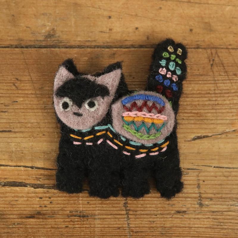 フェルト ブローチ ネコ フェルト雑貨 ハンドメイド フェルト ブローチ ネコ フェルト雑貨 ハンドメイド