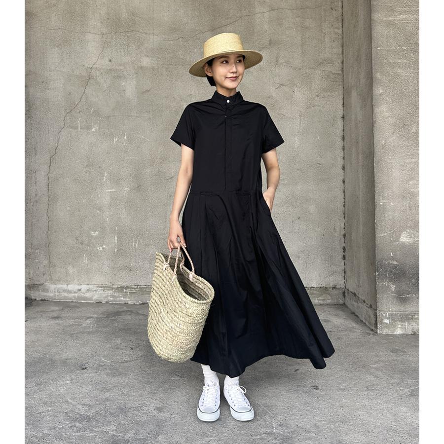 23PF コットン半袖ワンピース　黒　サイズ2 23PF コットン半袖ワンピース 黒 サイズ2