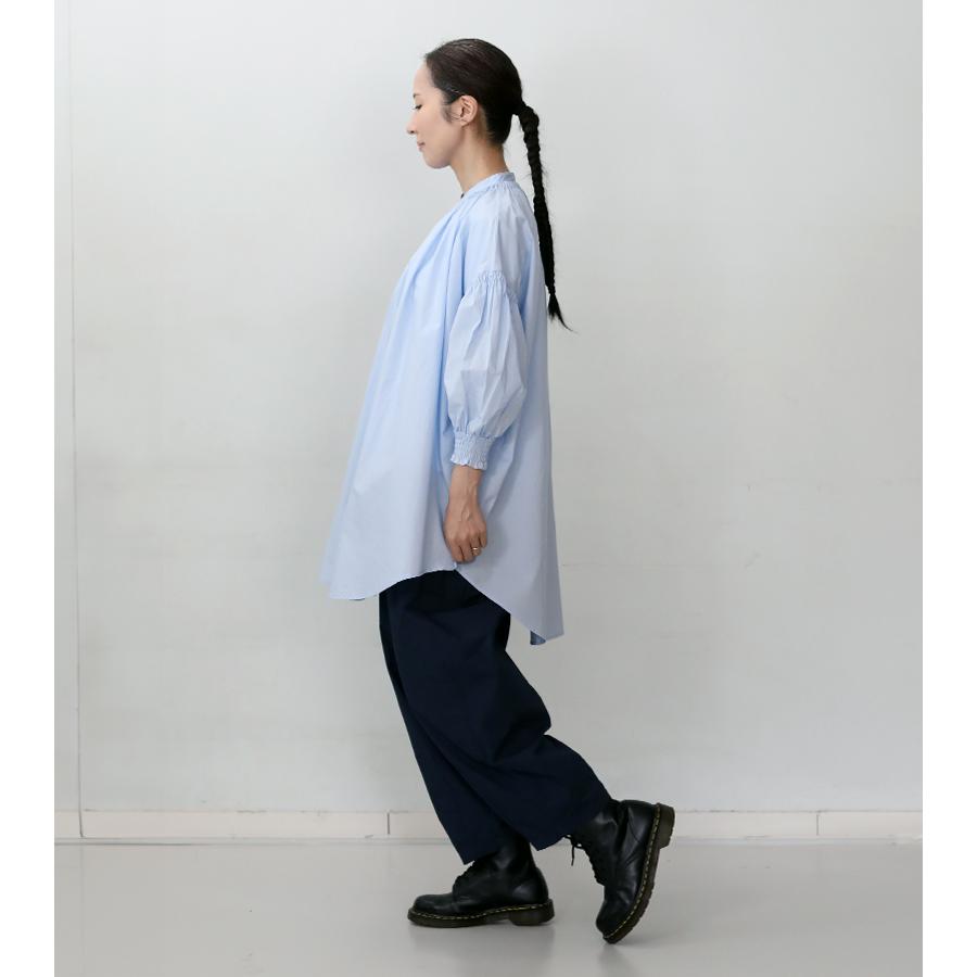 ユニバーサルティシュ 19SS ブラウス シャツ 長袖 ストライプ F 紺 白 MAISON DE THERESE（メゾン ド テレーズ） ブラウス シャツ 長袖