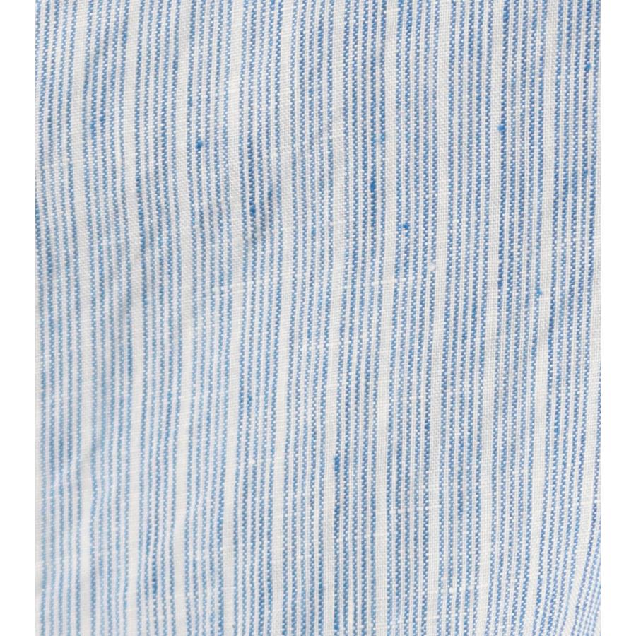 UNIVERSAL TISSU ユニバーサルティシュ フレンチリネン 比翼開きシャーリングワイドブラウス シャツ 半袖 aライン ゆったり 体型カバー おしゃれの画像