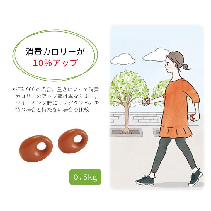 TANITA（タニタ） TS-966-OR タニタサイズ リングダンベル 0.5kg