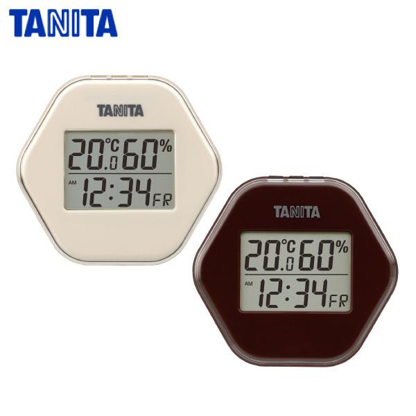 倉 TANITA タニタ TT-572 時計付き 温度 湿度計 ブラック