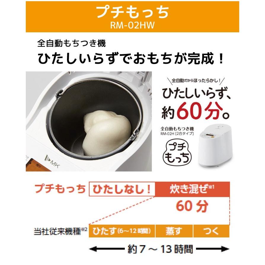 プチもっち 全自動餅つき機 Rm 02hw エムケー精工 くらし屋 Paypayモール店 通販 Paypayモール