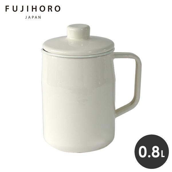 富士ホーロー オイルポット Filtoプラス OPF-0.8L W ホワイト (活性炭カートリッジ付)｜kurashiya