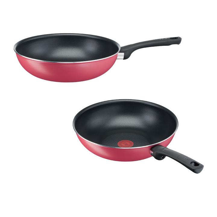 T-fal（ティファール） クランベリーレッド ウォックパン 28cm B55919