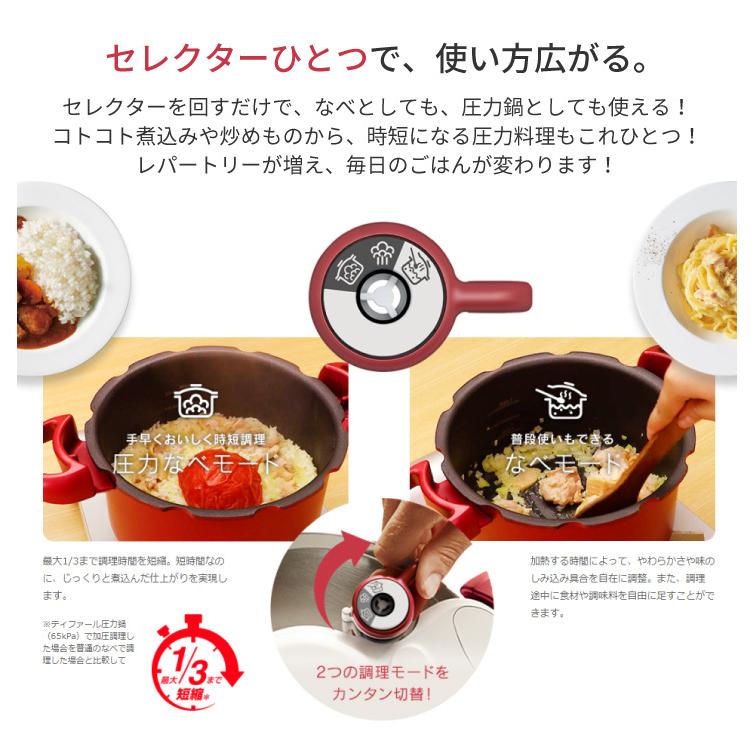 クリプソ ミニット デュオ ティファール T-fal ルージュ 5.2L