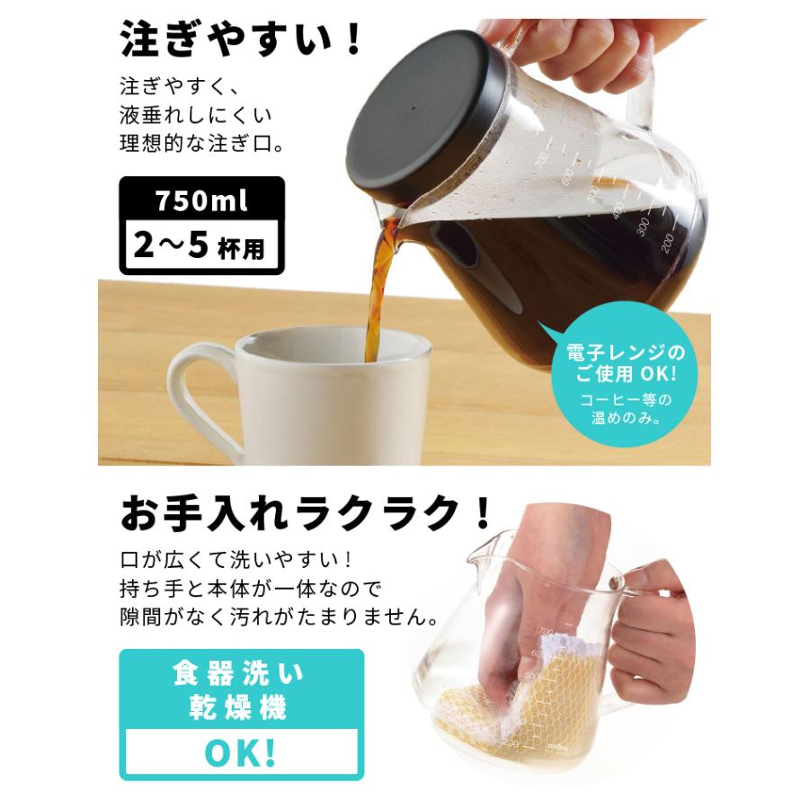 くらし屋オリジナル3点セット COFIL コーヒーフィルター ＋ コーヒーサーバーストロン 750ml ＋ COFIL専用 白磁｜kurashiya｜09