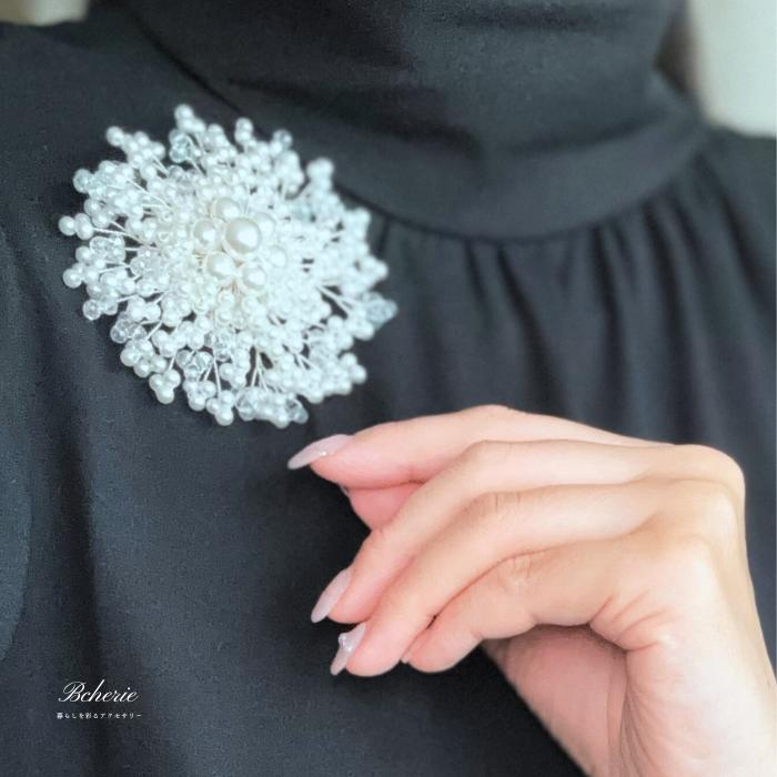 コサージュ 入学式 卒業式 結婚式 50代 ブローチ パール おしゃれ