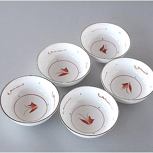 小鉢 丸小鉢 赤絵の花 5個セット : 暮らしの器 - 通販 - Yahoo