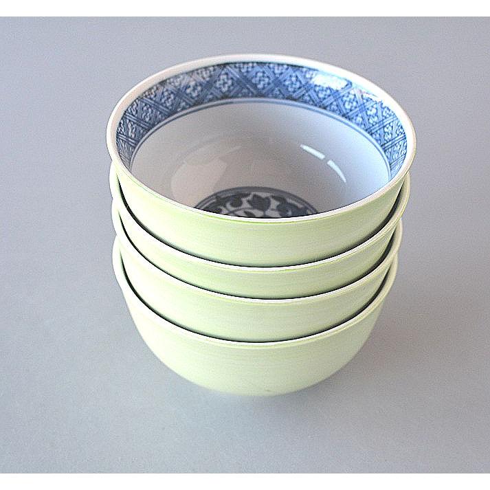 ご飯茶碗 4個セット 薄緑 唐草模様 飯碗 : 暮らしの器 - 通販 - Yahoo