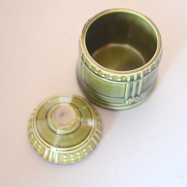 茶碗蒸し碗 蓋つき容器 シュガーポット 釣鐘形 織部 緑ch116｜kurasinoutuwa｜02