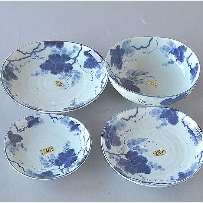 食器セット 鉢 皿大中小 藍色葡萄(1) : 暮らしの器 - 通販 - Yahoo