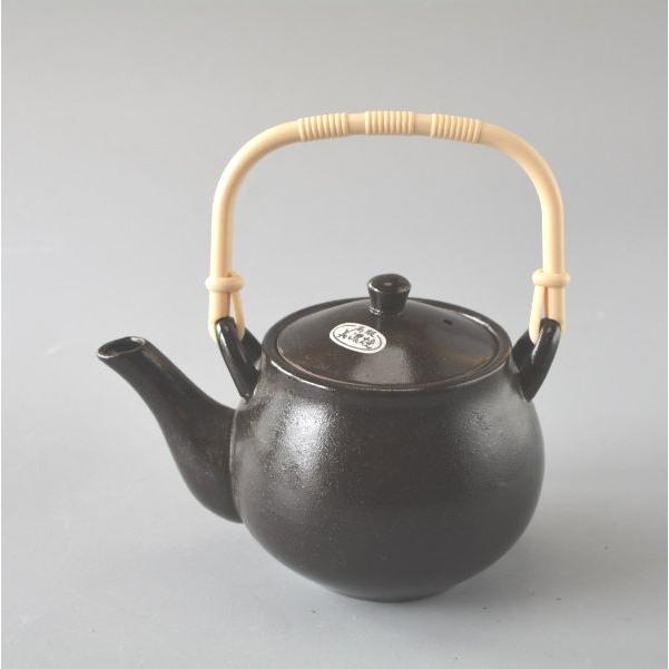 急須　土瓶　陶器　藤手　つる付き　焼き締め　インテリア　古民家　カフェ風　茶道具　茶瓶　オブジェ　古道具　 急須 土瓶 黒マット つる 茶漉しつき : 暮らしの器 - 通販 - Yahoo