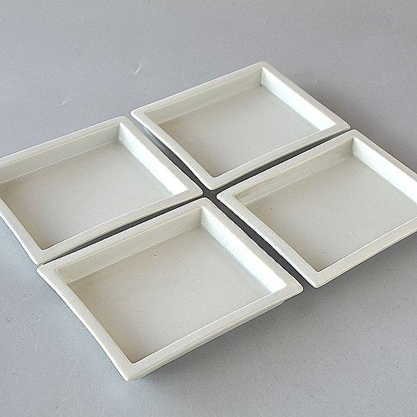 高級四角形皿4個セット 作家作品 茶会席 中皿 中鉢 中皿 長角皿 縁高 白 4枚セット : 暮らしの器 - 通販 - Yahoo!ショッピング