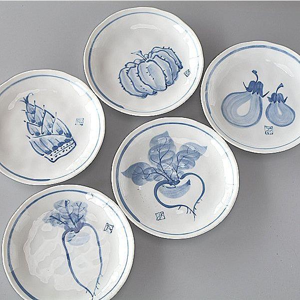 中皿 5枚セット 手描きの野菜 : 暮らしの器 - 通販 - Yahoo!ショッピング