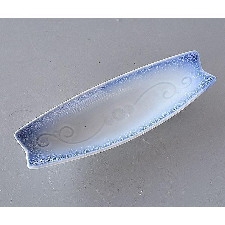 小皿 長皿 小長皿 青吹き 螺旋模様 5個セット : 暮らしの器