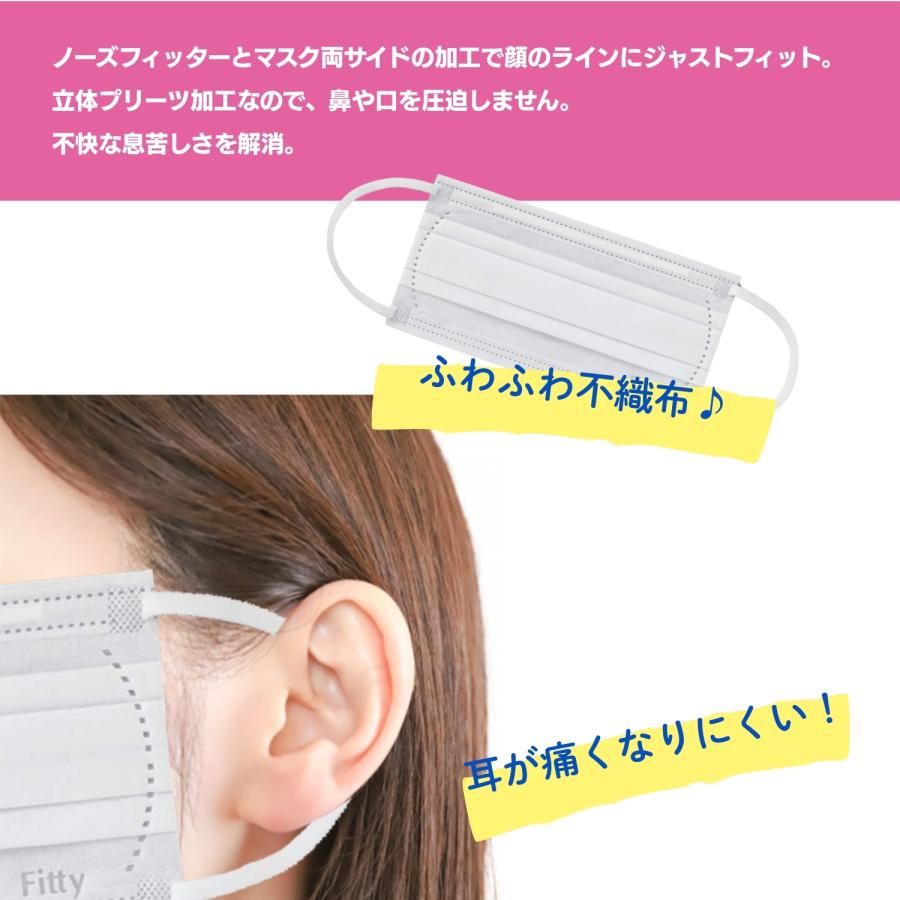 Fitty 6個セット フィッティ 7DAYS マスク EXプラス 小さめ 30枚入 耳