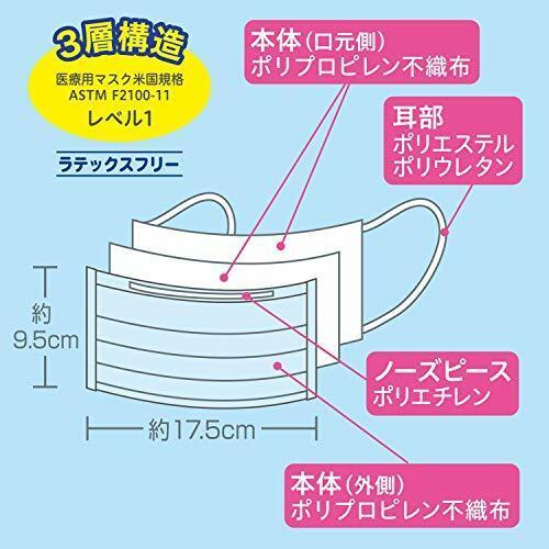 白十字 サージカルマスク ホワイト 50枚入 小さめ 日本製｜kurasio-en｜02