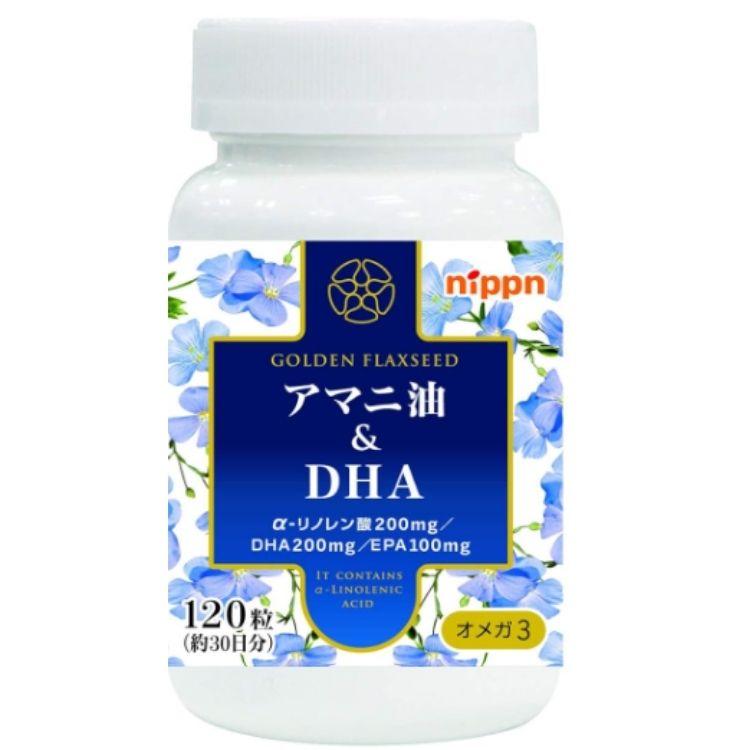 nippn（ニップン） 10個セット アマニ油&DHA 120粒 サプリメント 
