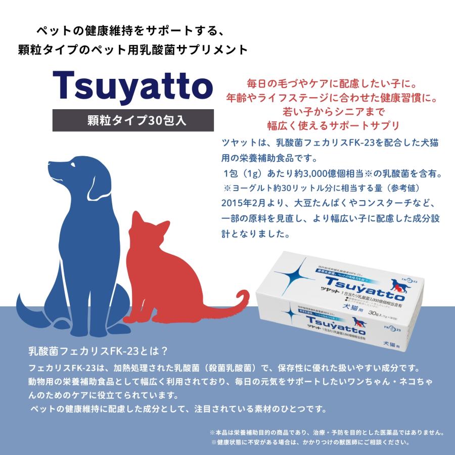 2箱セット ニチニチ製薬 ツヤット 犬猫用 30包 つやっと : くらし応援