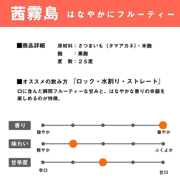 霧島酒造 焼酎 25% 1800ml 茜 黒 白各2本セット 赤霧島 霧島 焼酎 飲み比べ 赤 黒 白 茜 虎斑 No,8の 6種類の霧島