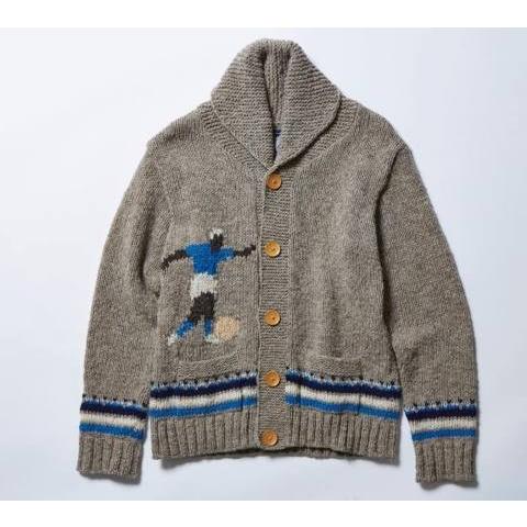 Mary Maxim Soccer Cardigan メアリーマキシム サッカーカーディガン