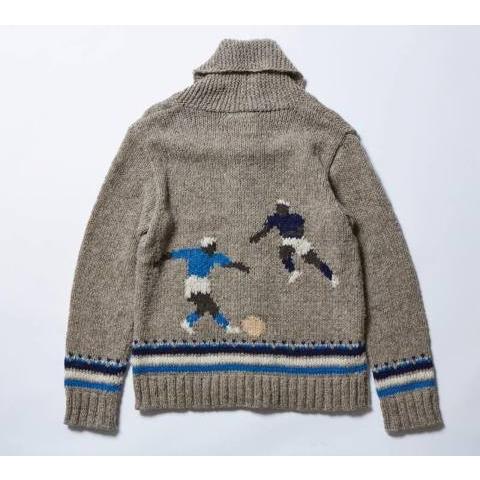 Mary Maxim Soccer Cardigan メアリーマキシム サッカーカーディガン