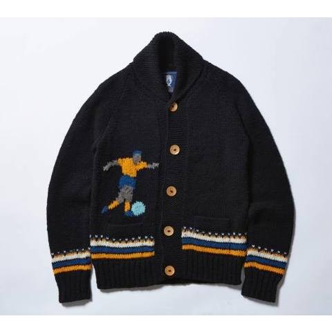 Mary Maxim Soccer Cardigan メアリーマキシム サッカーカーディガン