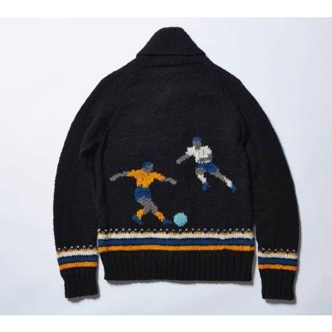 Mary Maxim Soccer Cardigan メアリーマキシム サッカーカーディガン