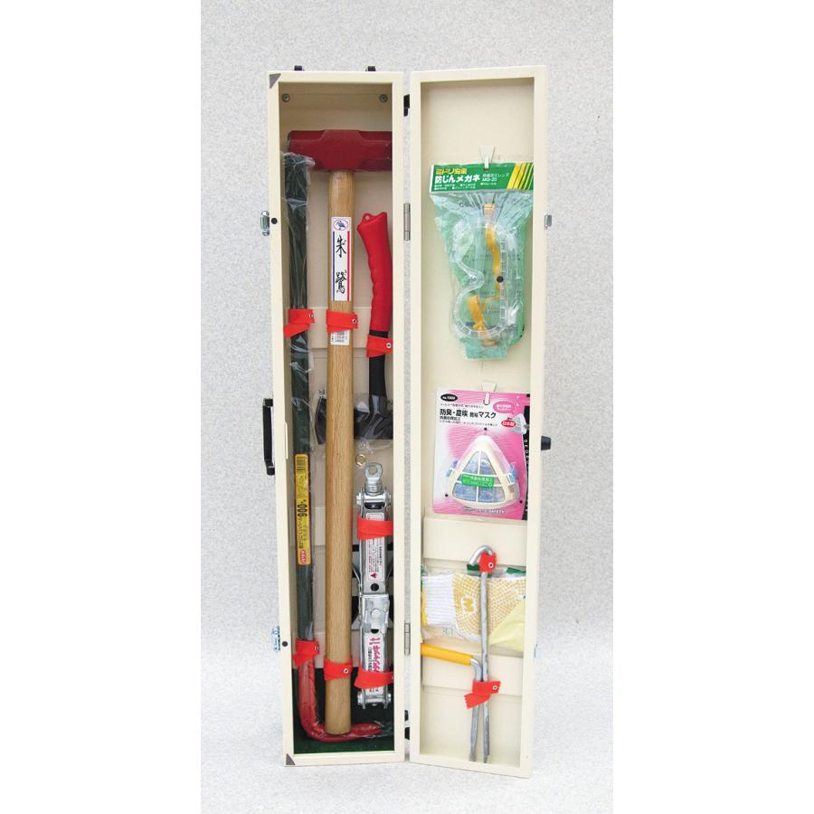 自主防災用品 キャスター付き コンパクト収納 7点セット レスキュー