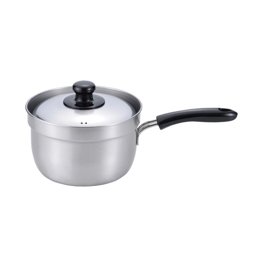 和平フレイズ 国産 IH対応 ステンレス製 蓋付き 片手鍋 18cm 燕