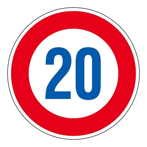 日本緑十字社 道路標識 構内用 アルミ製 反射タイプ 時速制限 20km/h