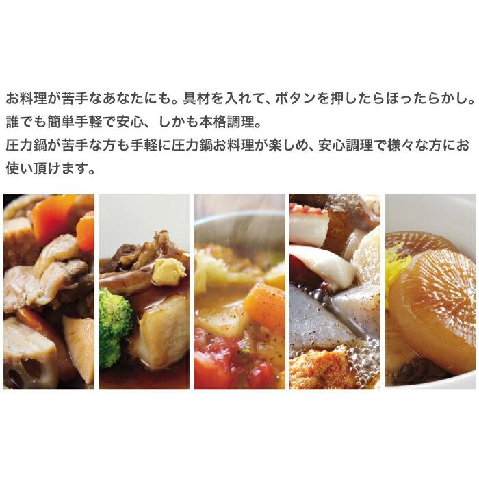 ワンダーシェフ e-wonder マイコン大型電気圧力鍋 8L 専用レシピ付き