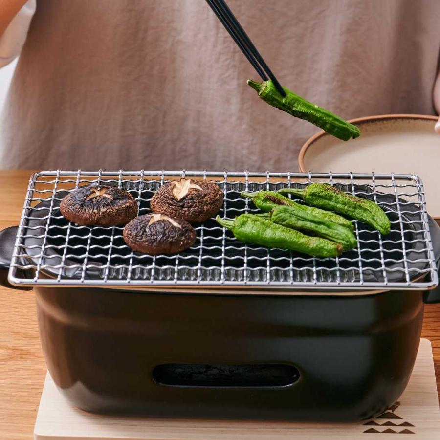 かもしか道具店 陶の炭火コンロ 角 or-60-2311 kamoshika 炭焼き 炭火