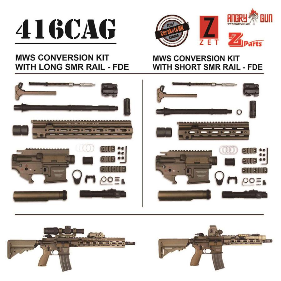 Angry Gun Hk416 Cag 東京マルイ Gbb M4 Mws用コンバージョンキット 14 5インチ 刻印入り フルマーキング Fde T Conversion Angrygun 416cag 145 Marui Mws アウトドア バッグ専門 くらスペ 通販 Yahoo ショッピング