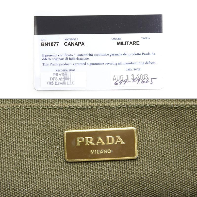 CANAPA プラダ PRADA カナパ ハンドバッグ BN1877 MILITARE ミリタリー 