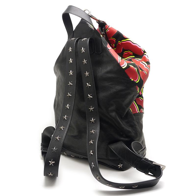 JIMMY CHOO ジミーチュウ バックパック キャンバス×レザー JIMMY CHOO ジミーチュウ バックパック キャンバス×レザー