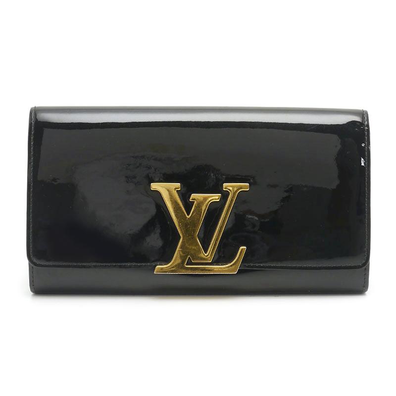 ルイヴィトン Louis Vuitton Lv M ポルトフォイユ ルイーズ ヴェルニ ノワール 黒 レディース長財布 保存袋付 ダメージ大 2sh1238 質屋クラタセブン 通販 Yahoo ショッピング
