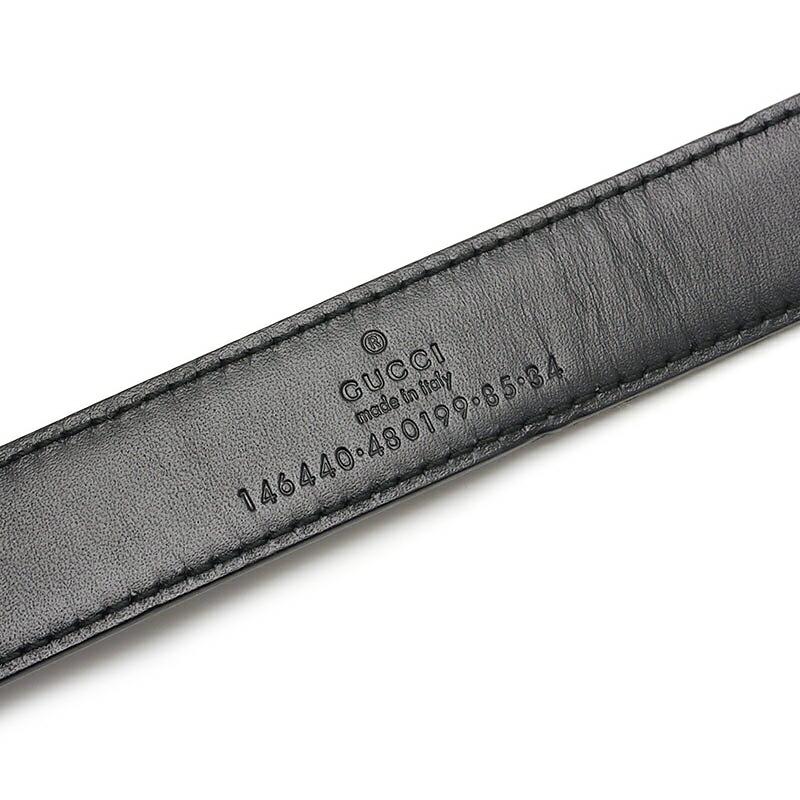 GUCCI ブラック ベルト 85-34 サイズ