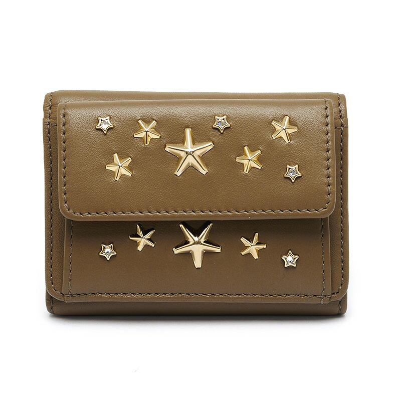 JIMMY CHOO ジミーチュウ スモールウォレット NEMO ライトモカ スター 