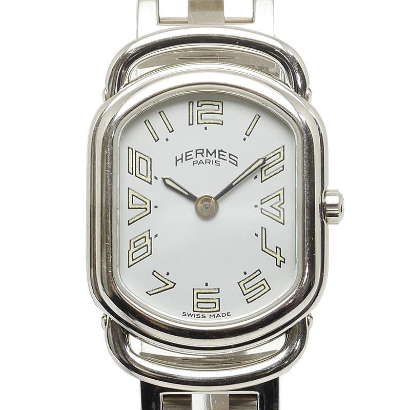 エルメス HERMES ラリー RA1.210 レディース クオーツ SS ライトブルー