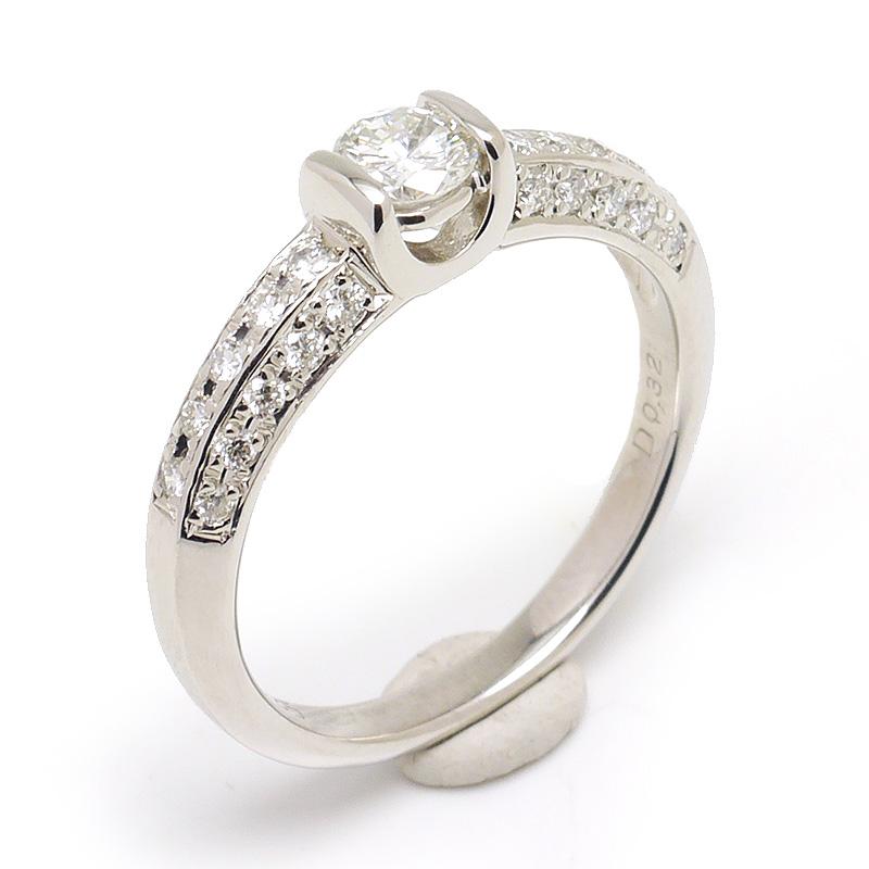 【Pt900/0.25ct/約10号】ダイヤのパヴェリング Pt900/0.25ct/約10号】ダイヤのパヴェリング