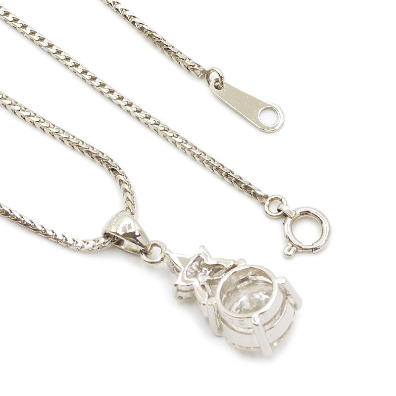 ダイヤモンドネックレス Pt850/900・ダイヤ2.031/0.22ct プラチナ H
